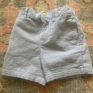 Ralph Lauren Boy Blue and White Seersucker Shorts, Size 18m